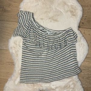 Lucky Brand Stripe One Shoulder Top